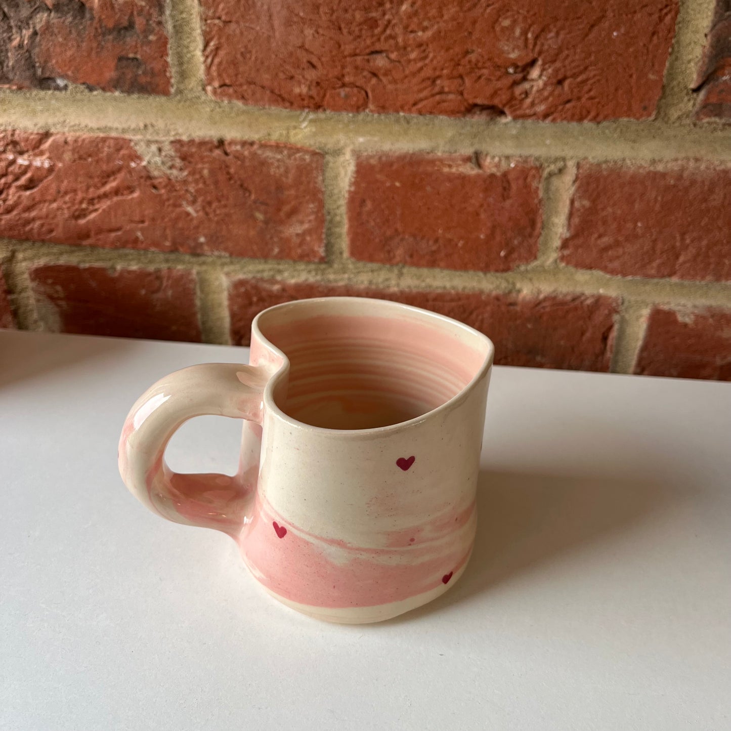 Imperfect heart swirl mug 3