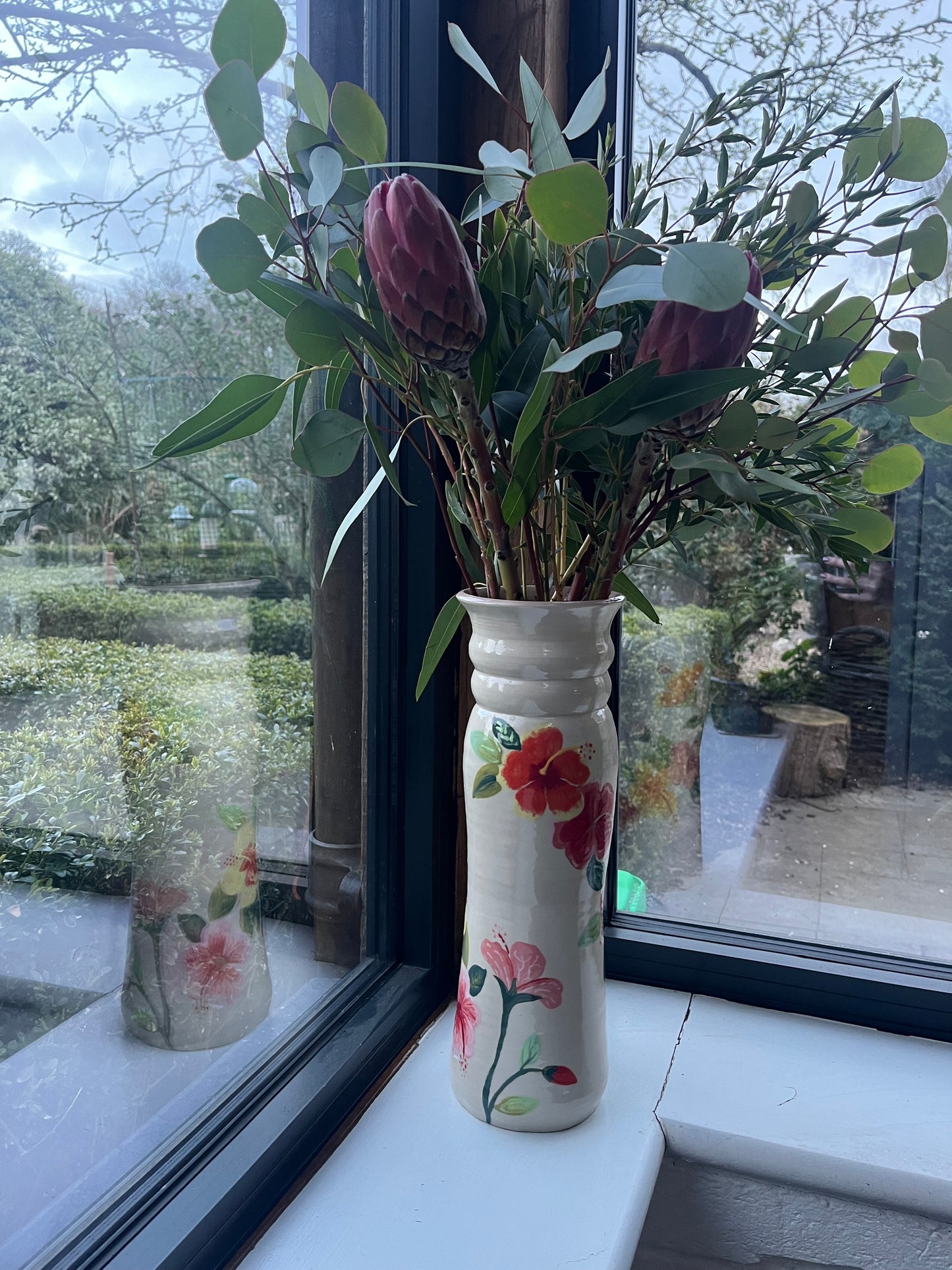 Tall Hibiscus Vase