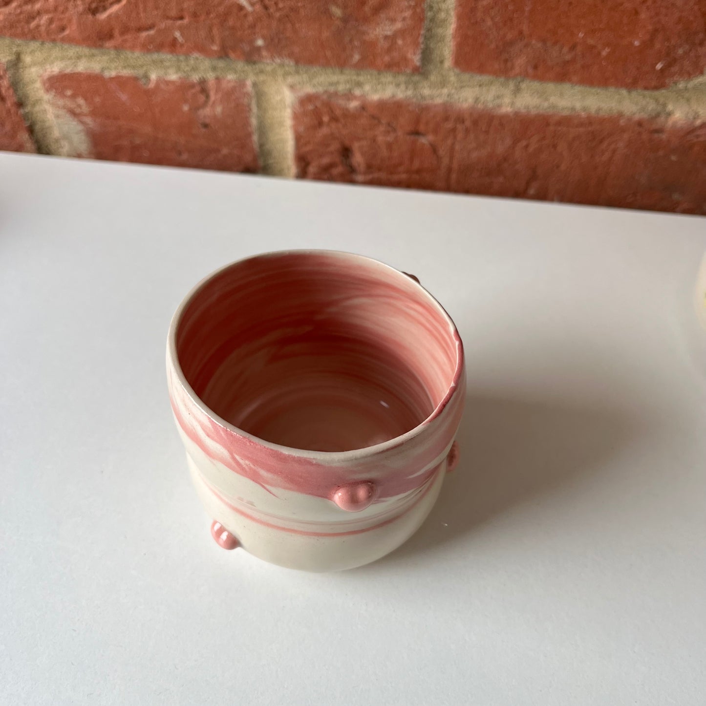 Imperfect swirl bubble heart espresso cup