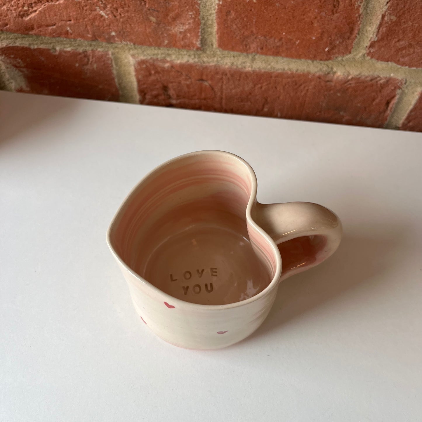 Imperfect heart swirl mug 3