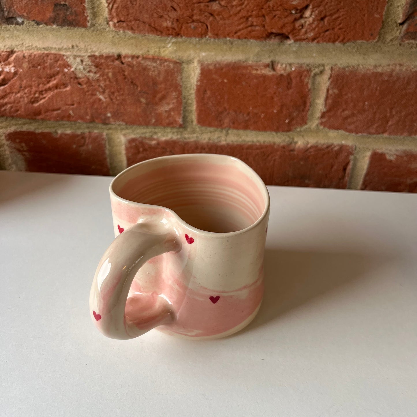 Imperfect heart swirl mug 3