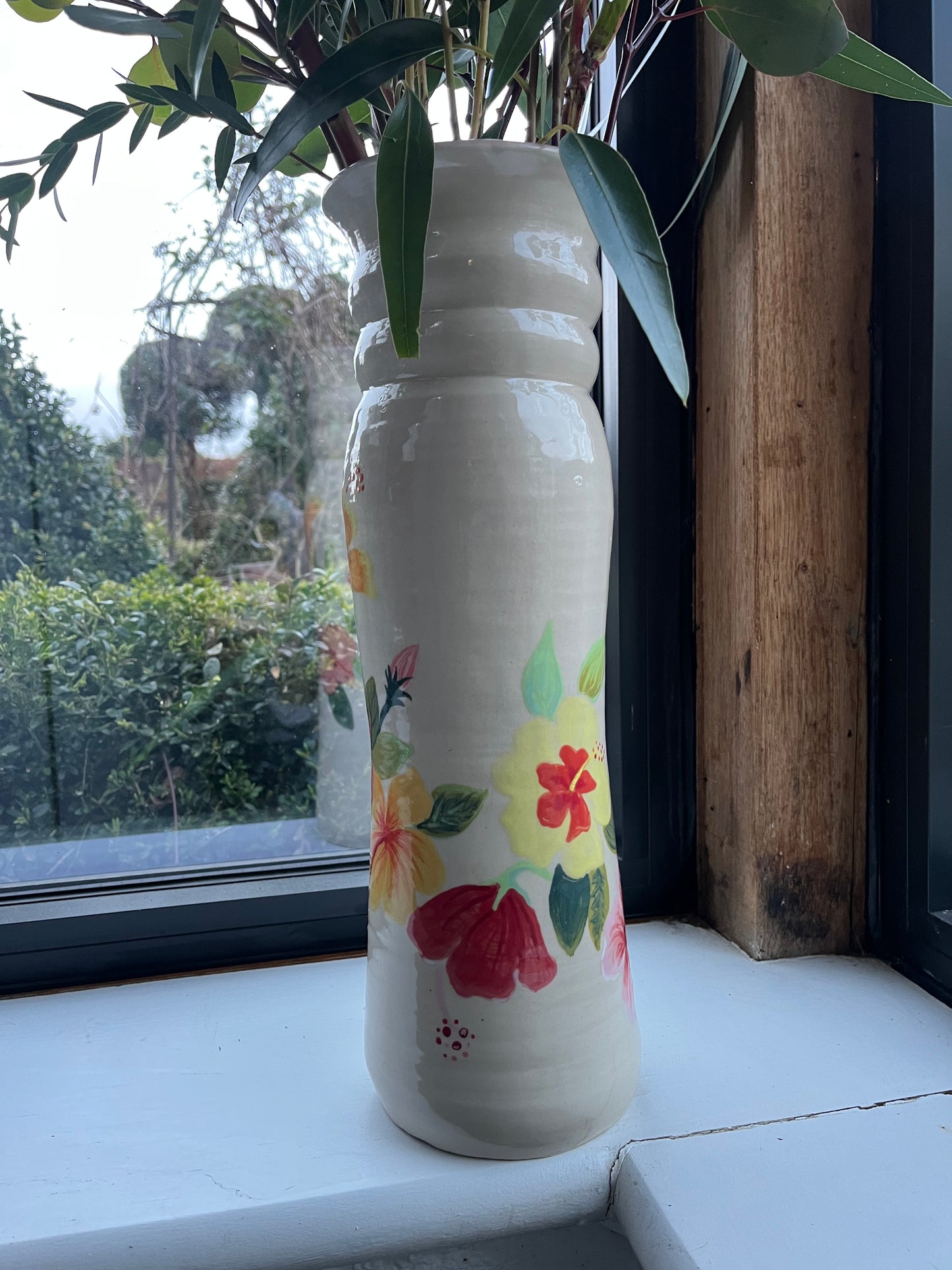 Tall Hibiscus Vase