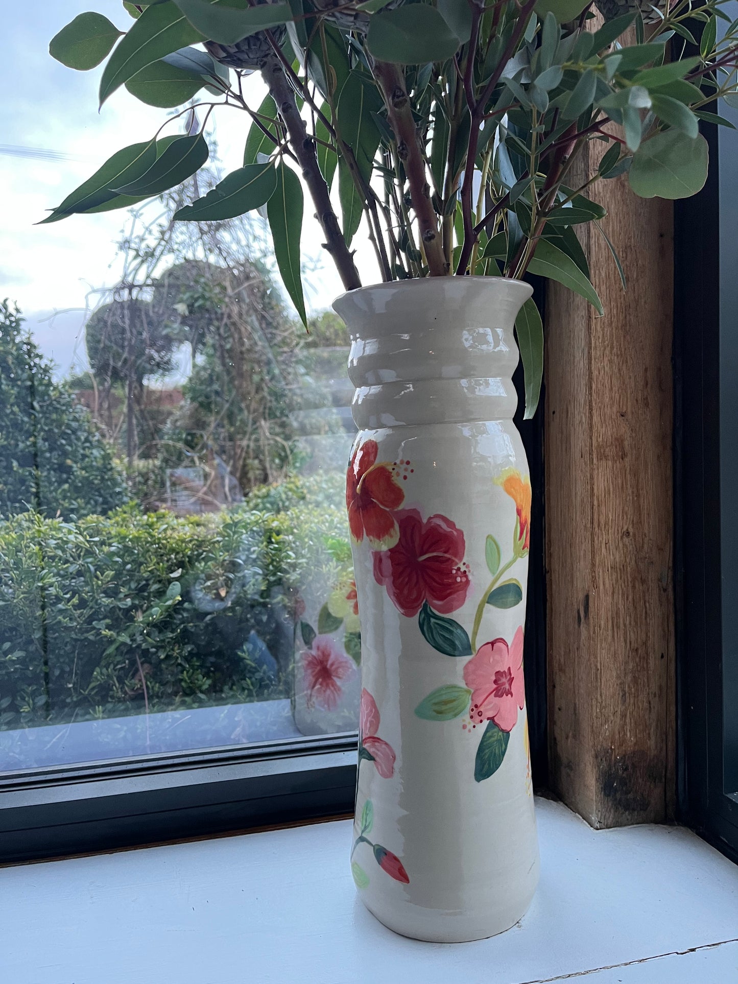 Tall Hibiscus Vase
