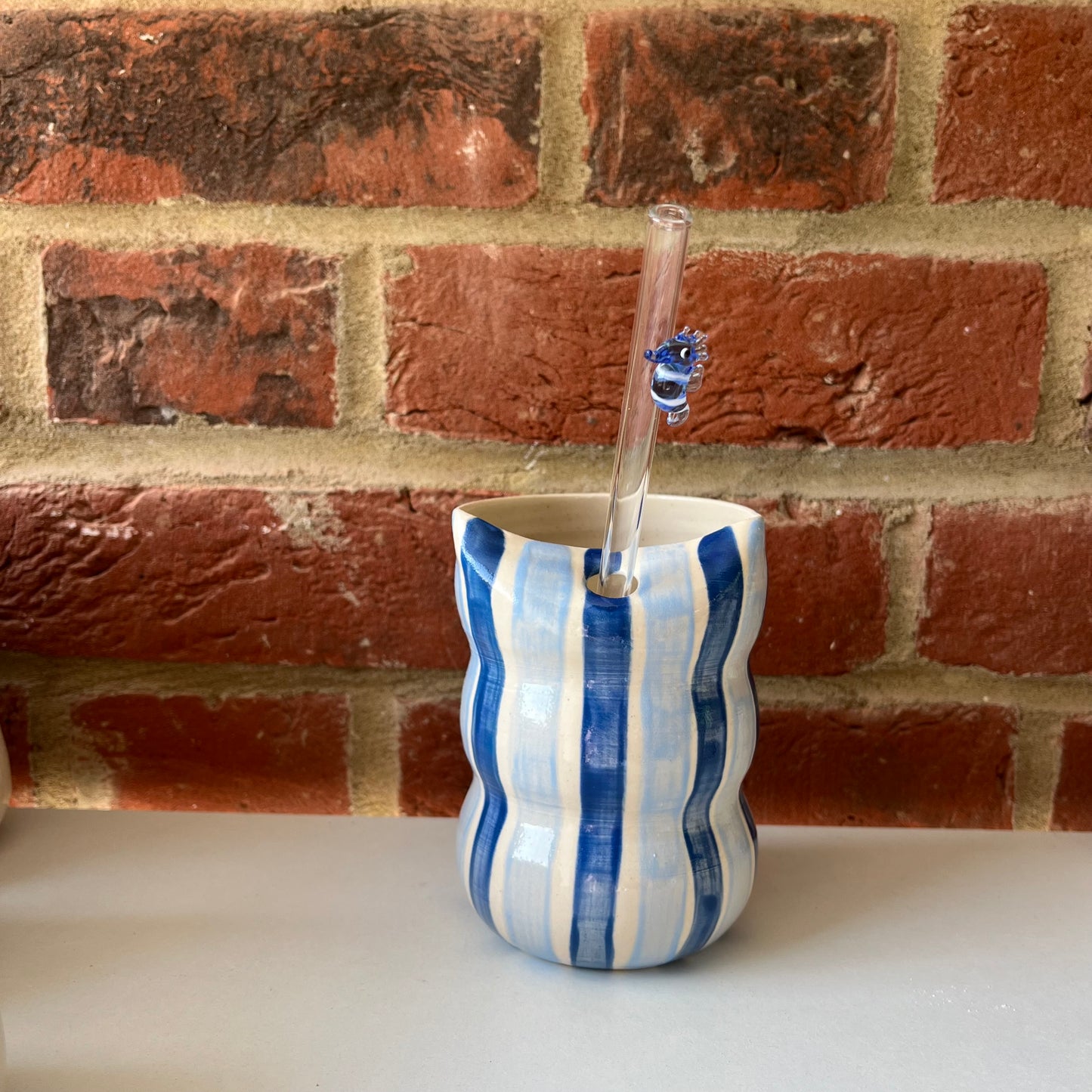 Stripe straw cup