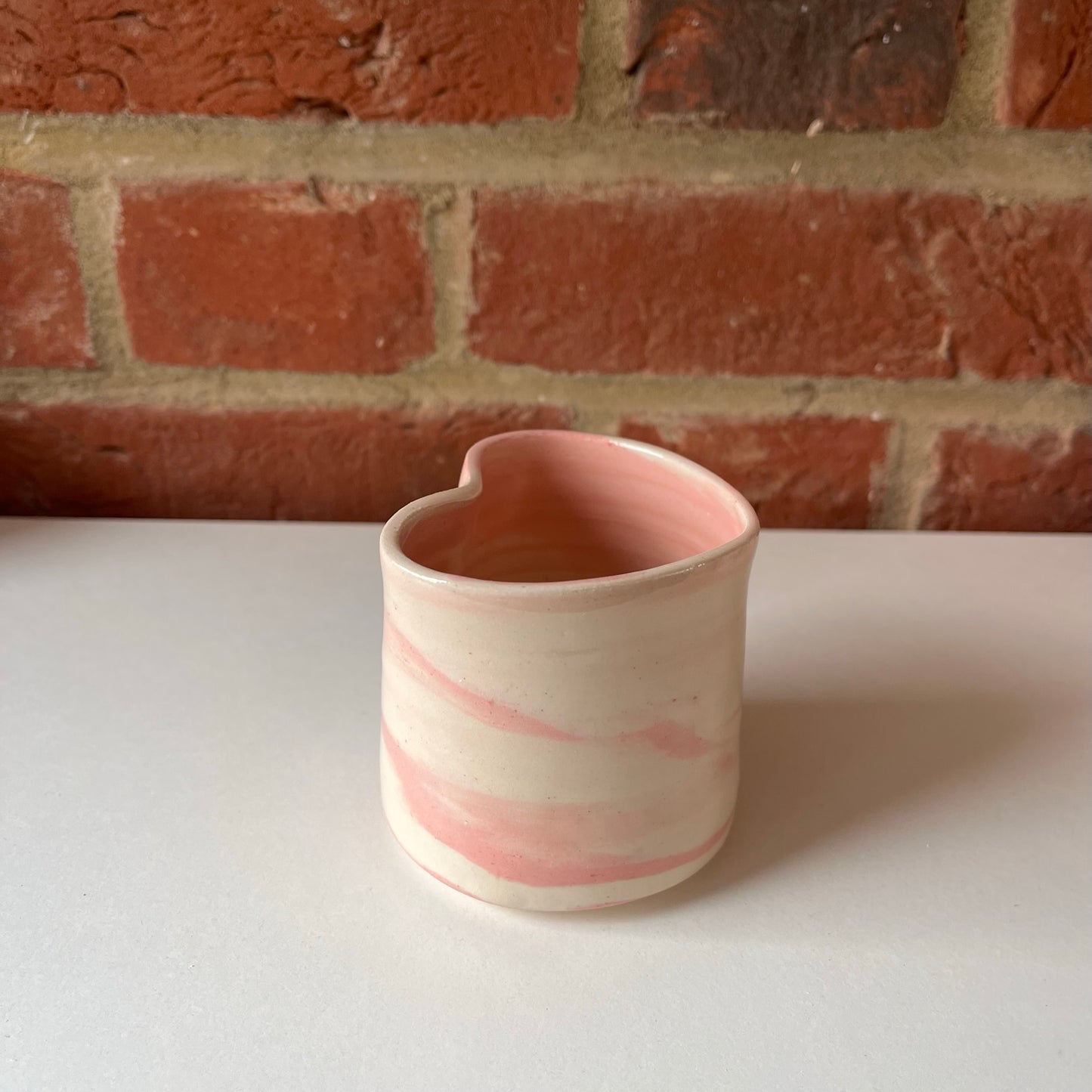 Pink Swirly Heart Espresso Cup