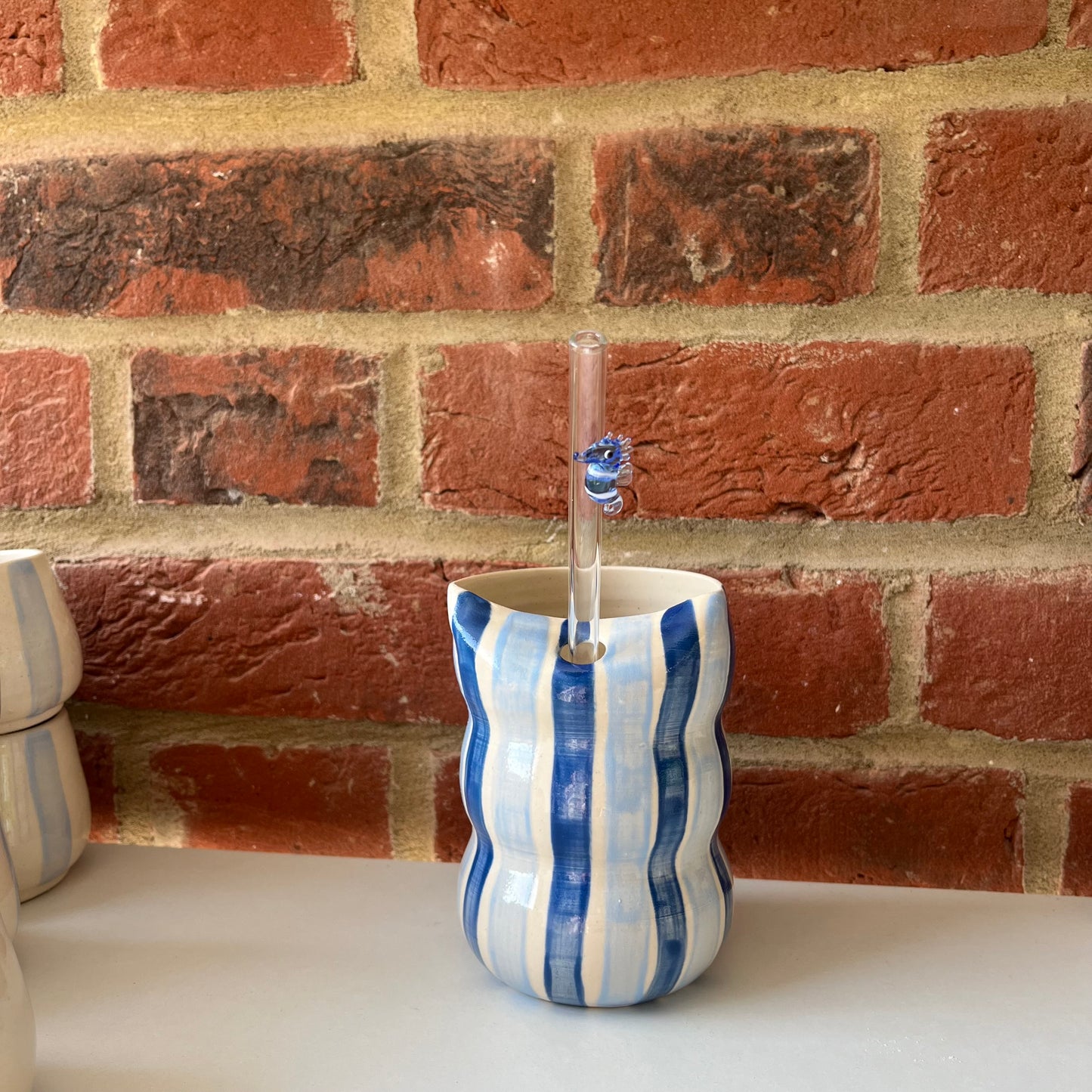 Stripe straw cup