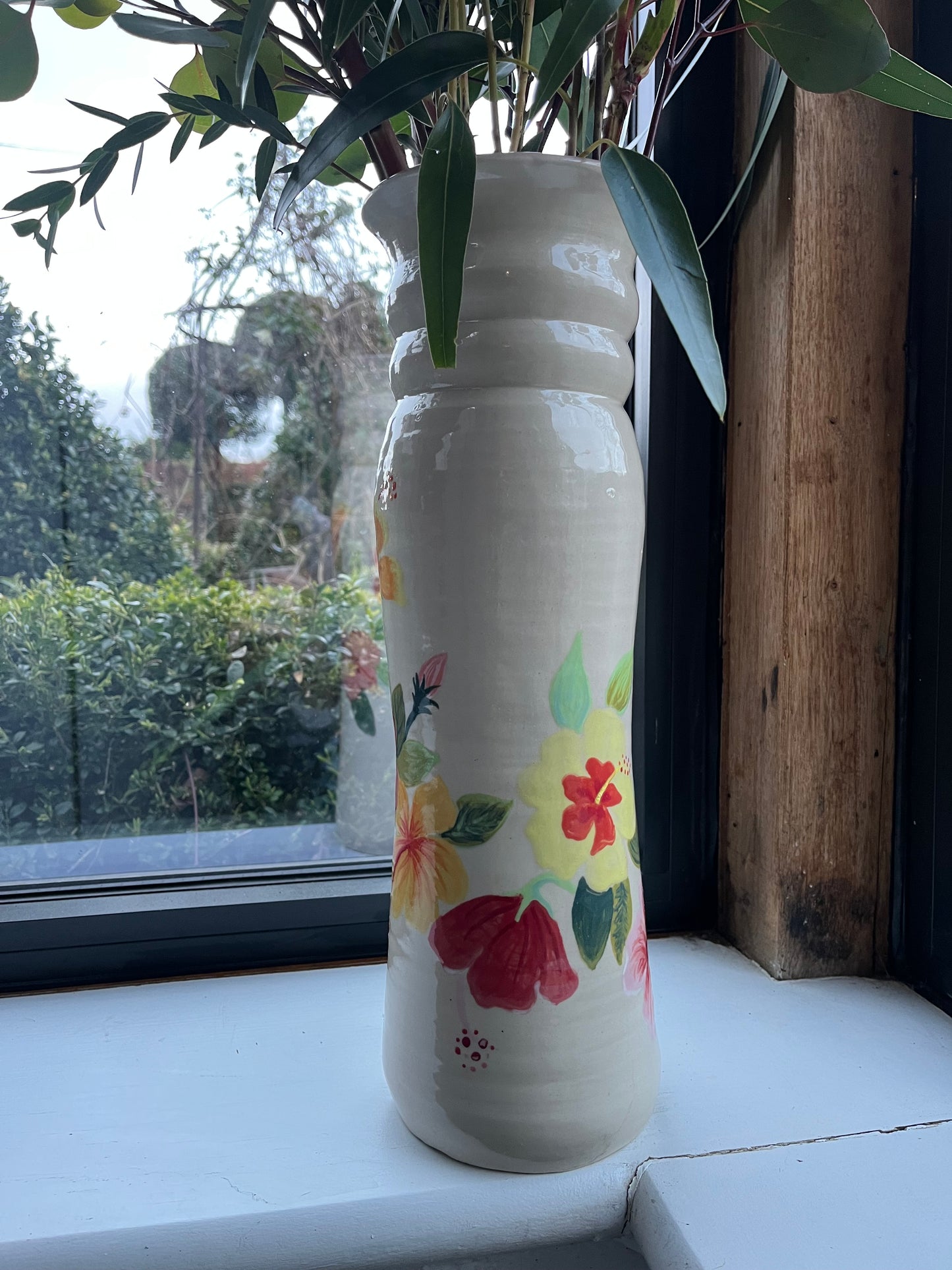 Tall Hibiscus Vase