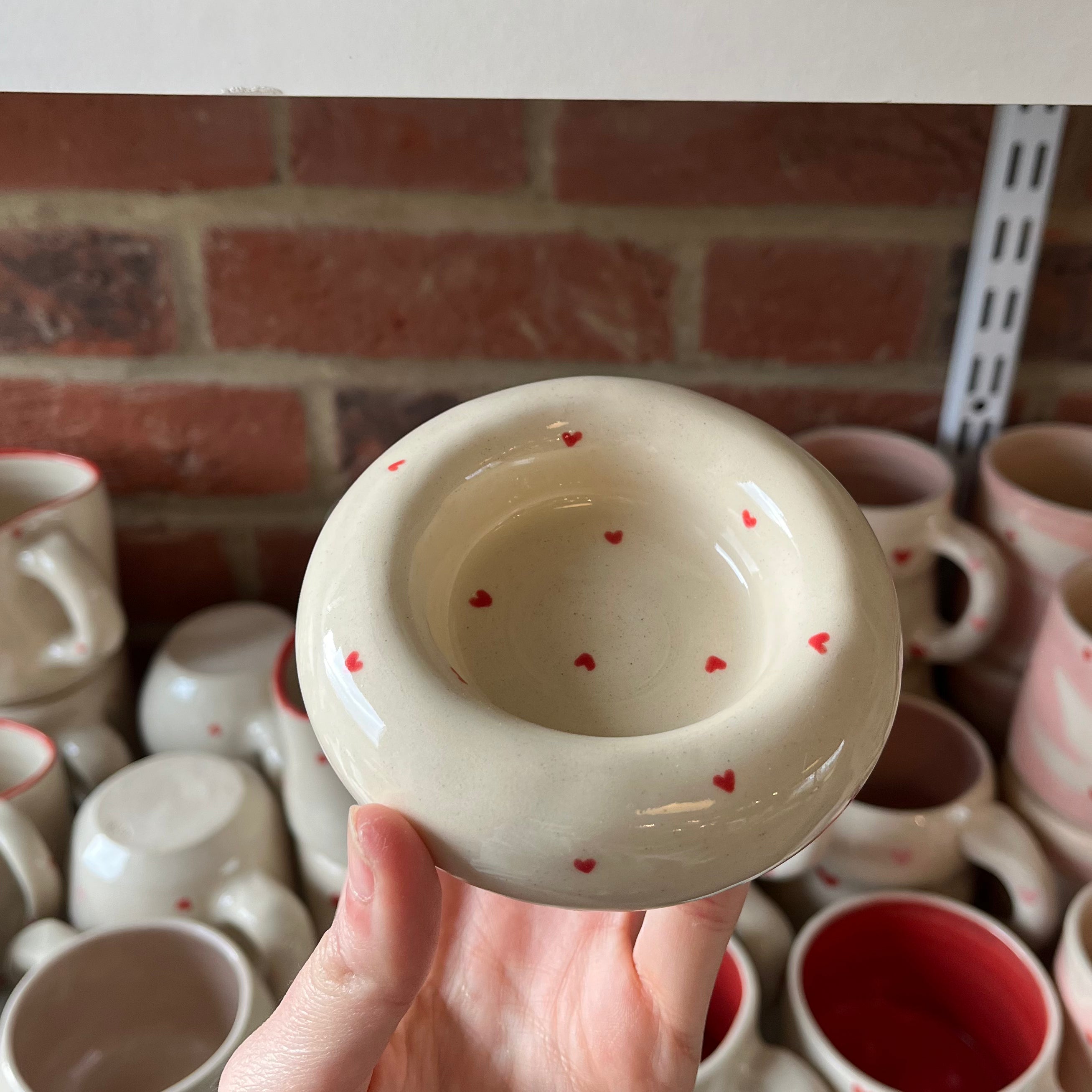 Heart doughnut trinket Wheely Good Ceramics