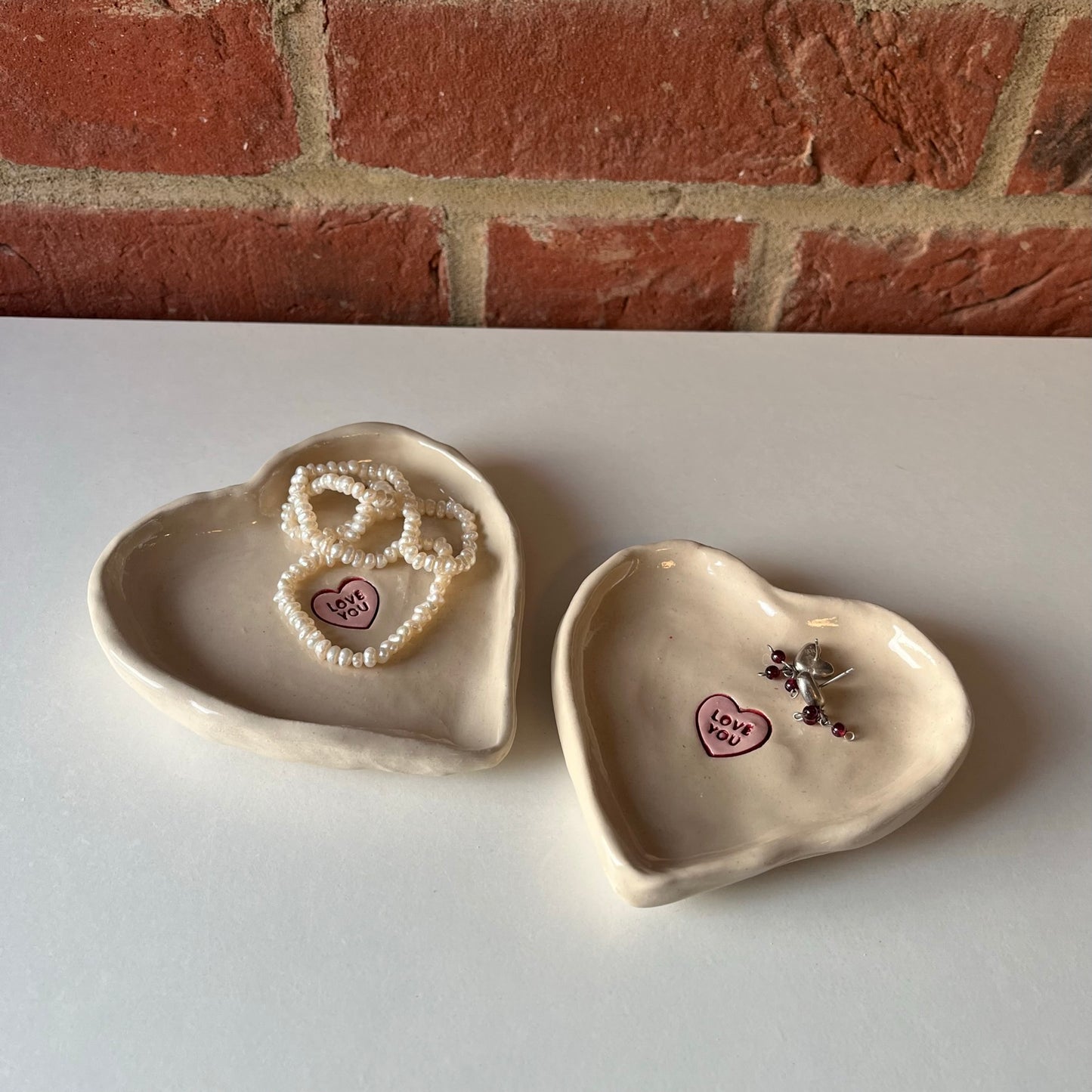 Pink Love Hearts Trinket Dish