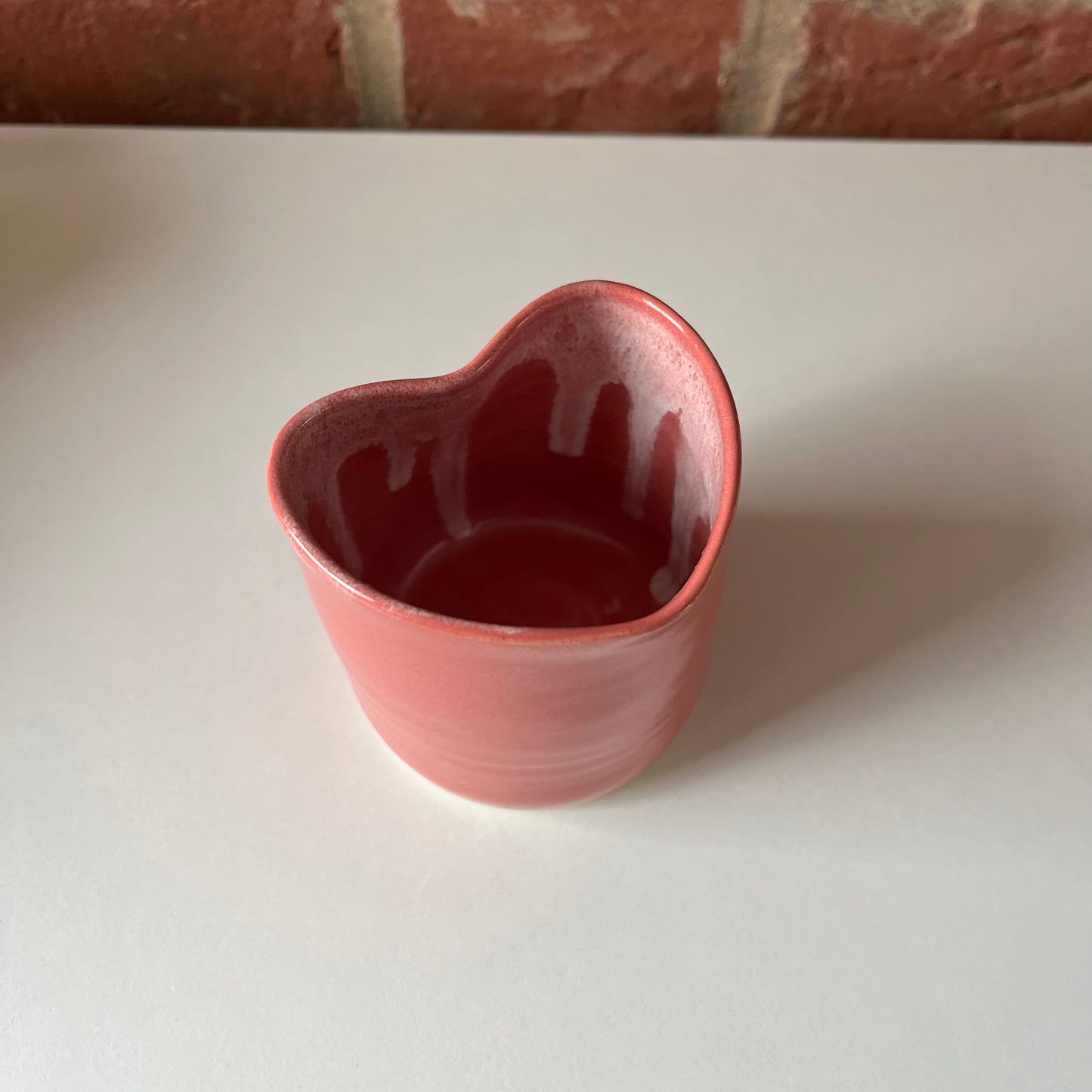 Raspberry Heart Espresso Cup