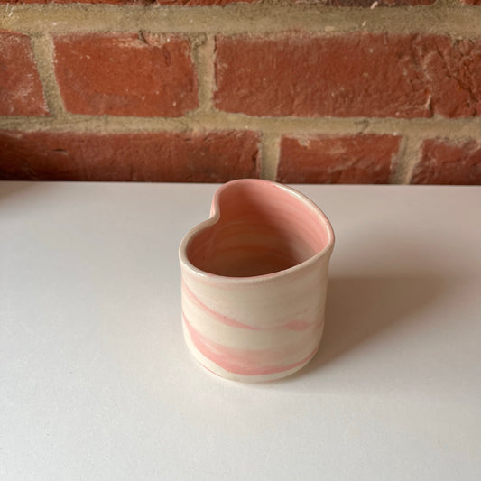 Pink Swirly Heart Espresso Cup