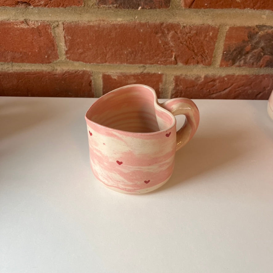 *mainly pink* Swirly Hearts 'Love You' Valentines Mug