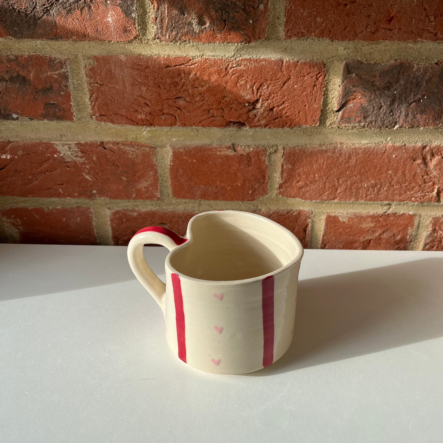 Red Stripy 'Love You' Valentines Mug