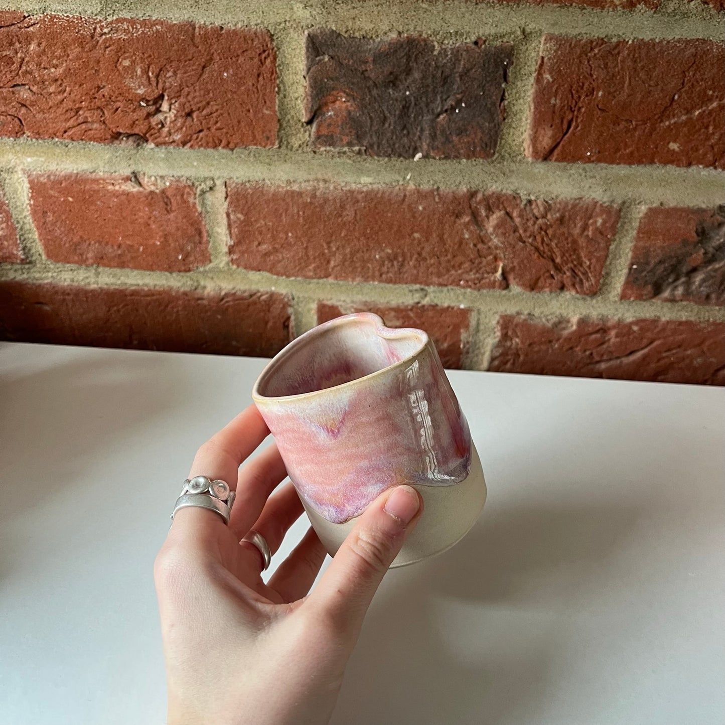 Pink Heart Espresso Cup