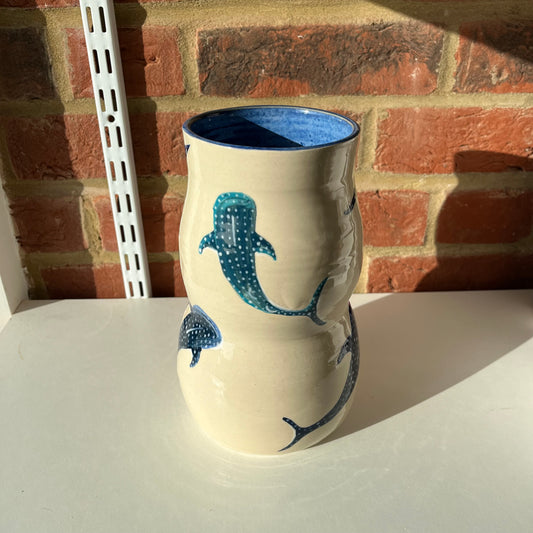 Whale Shark Wavy Vase