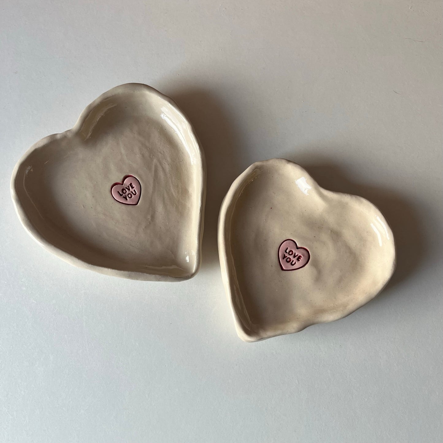 Pink Love Hearts Trinket Dish