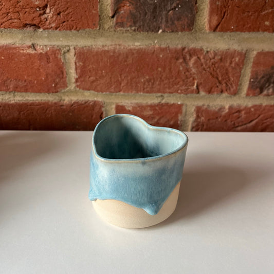 Extra Drippy Blue Heart Espresso Cup