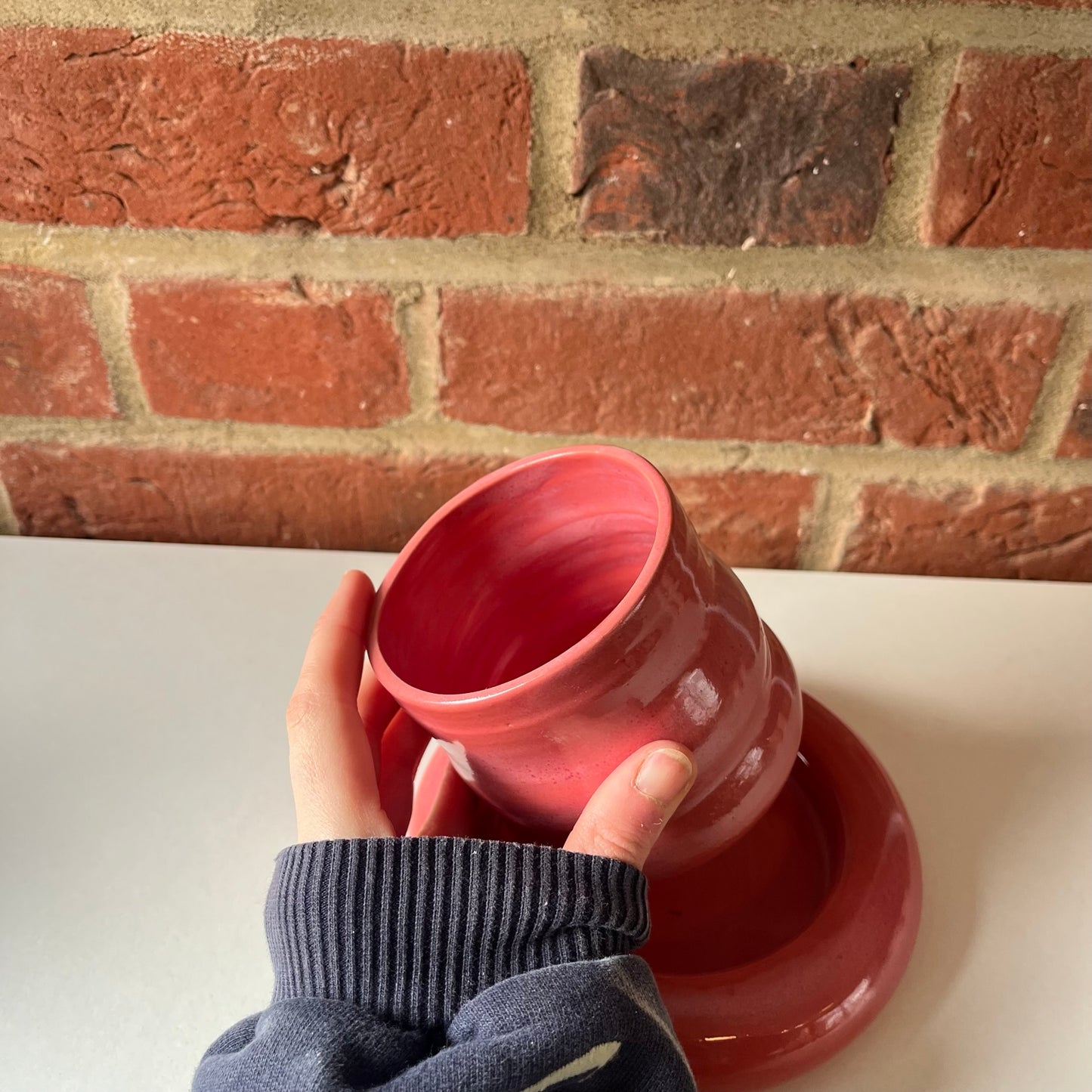 Raspberry Bubble Cup and Saucer