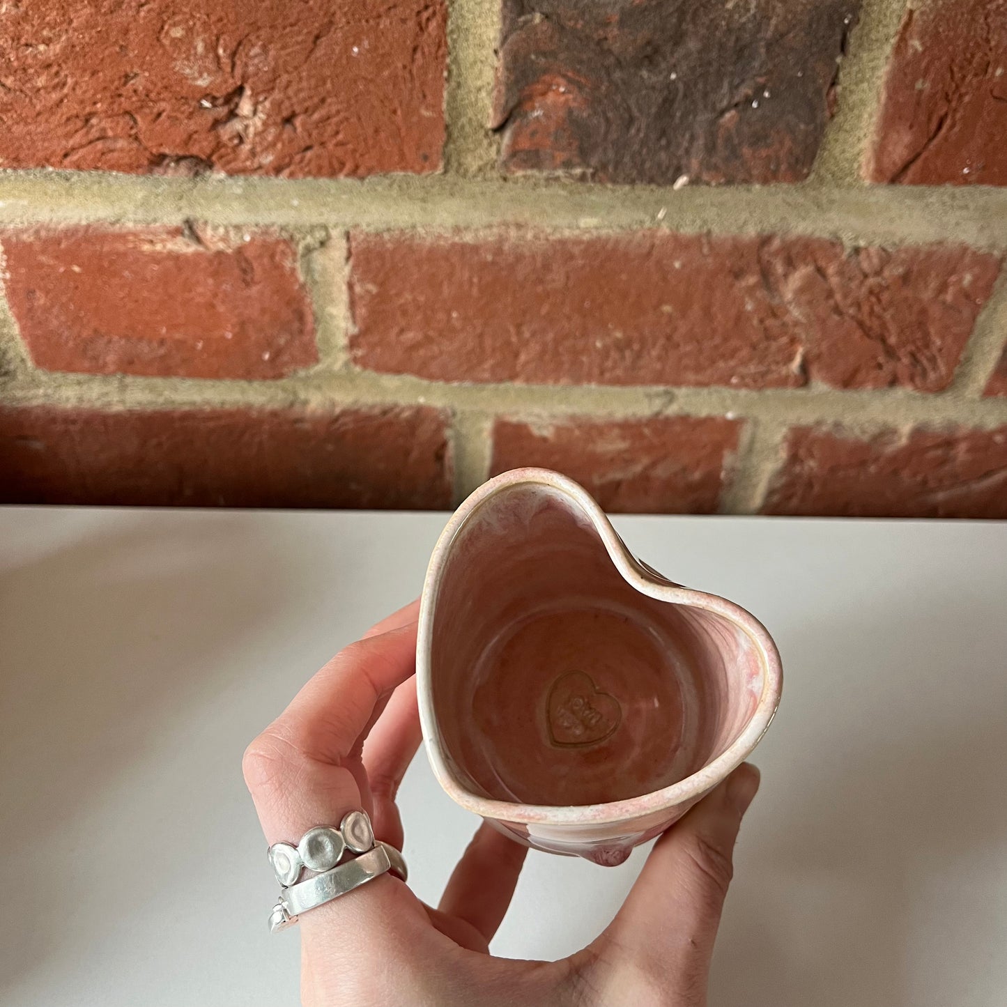 Imperfect Peach Heart Espresso Cup