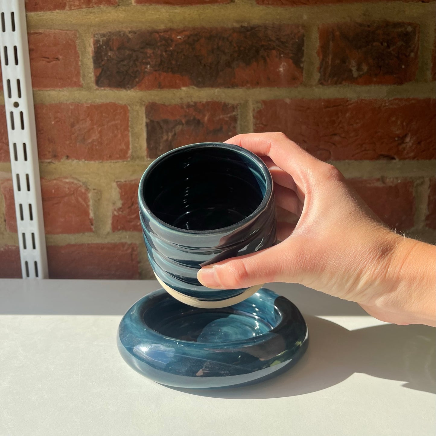 Blue Raspberry Bubble Cup & Saucer