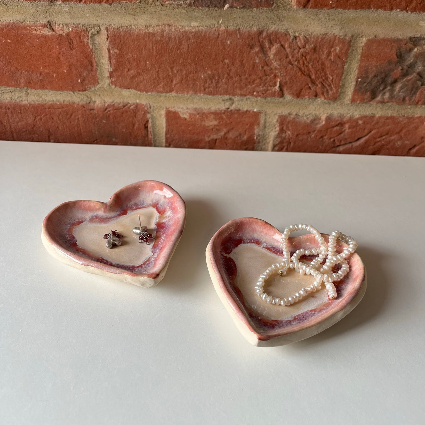 Pink Glazed Trinket Dish