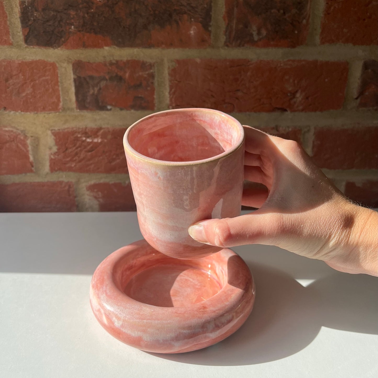 Pink Blossom Bubble Cup & Saucer