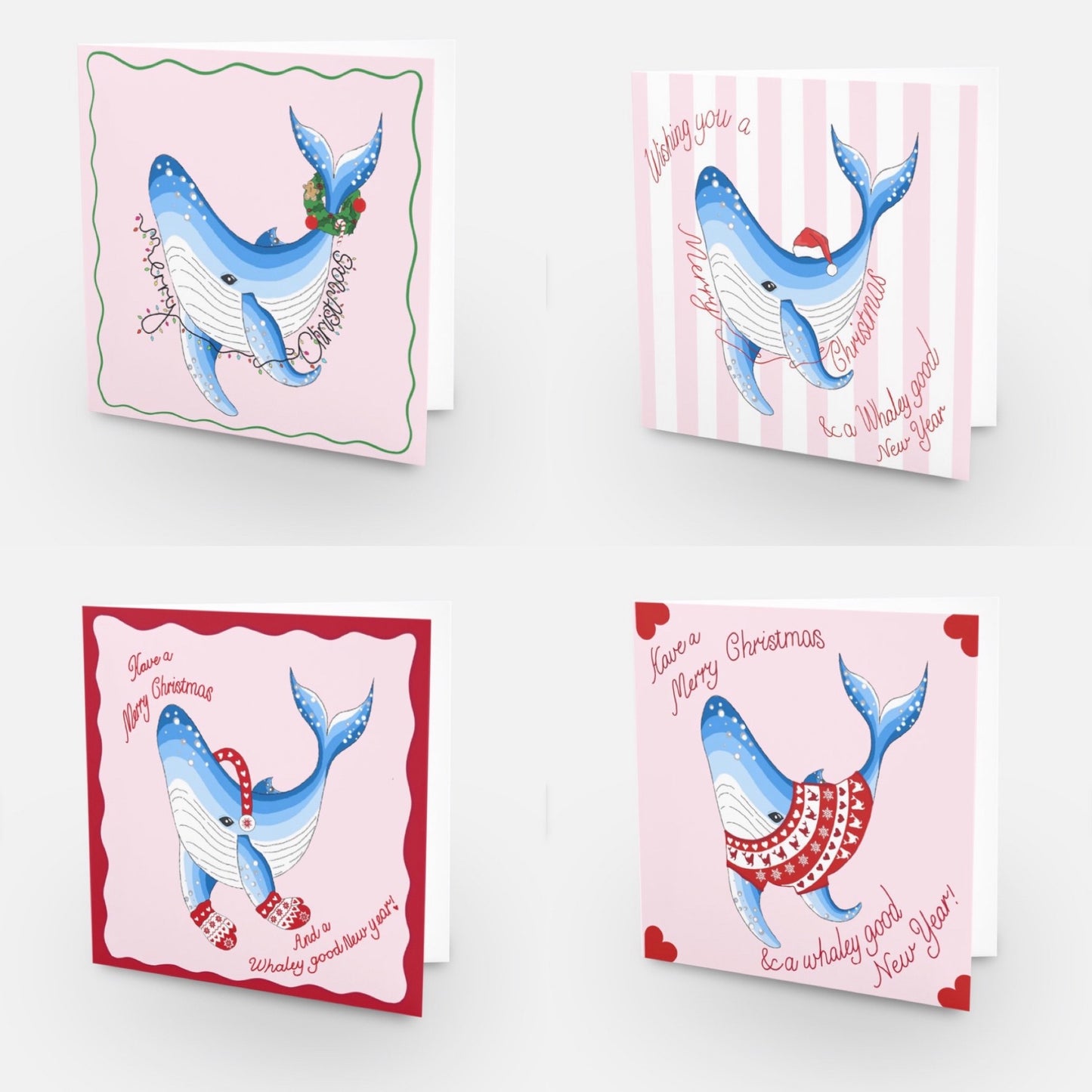 Whale Christmas cards