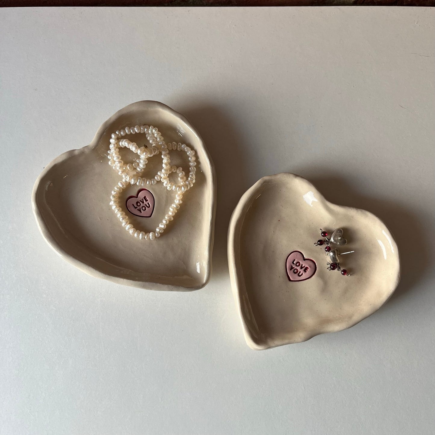 Pink Love Hearts Trinket Dish