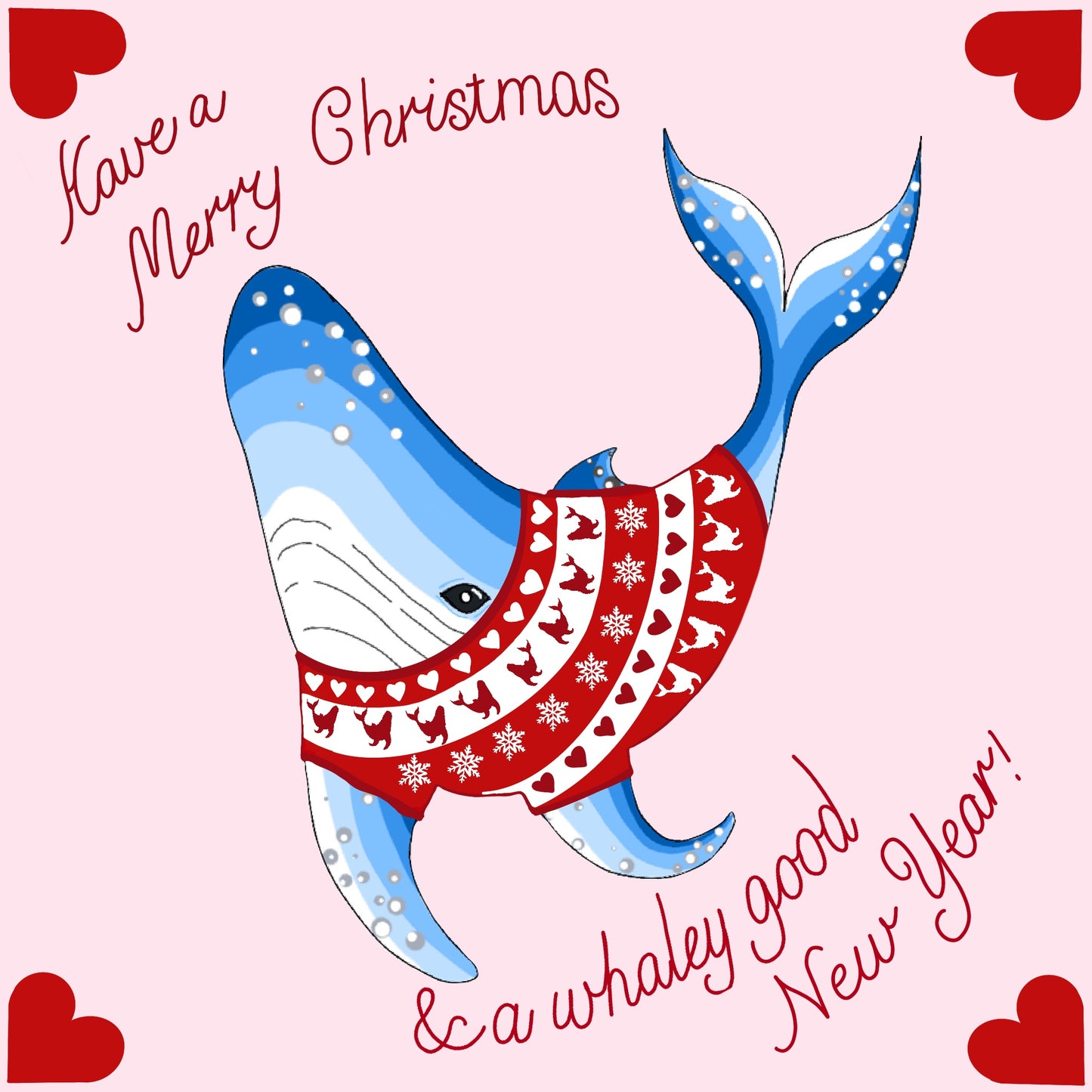 Whale Christmas cards