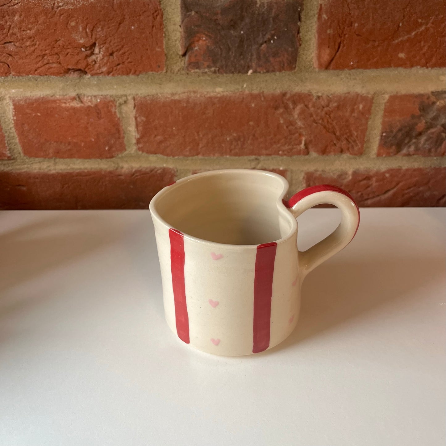 Red Stripy 'Love You' Valentines Mug