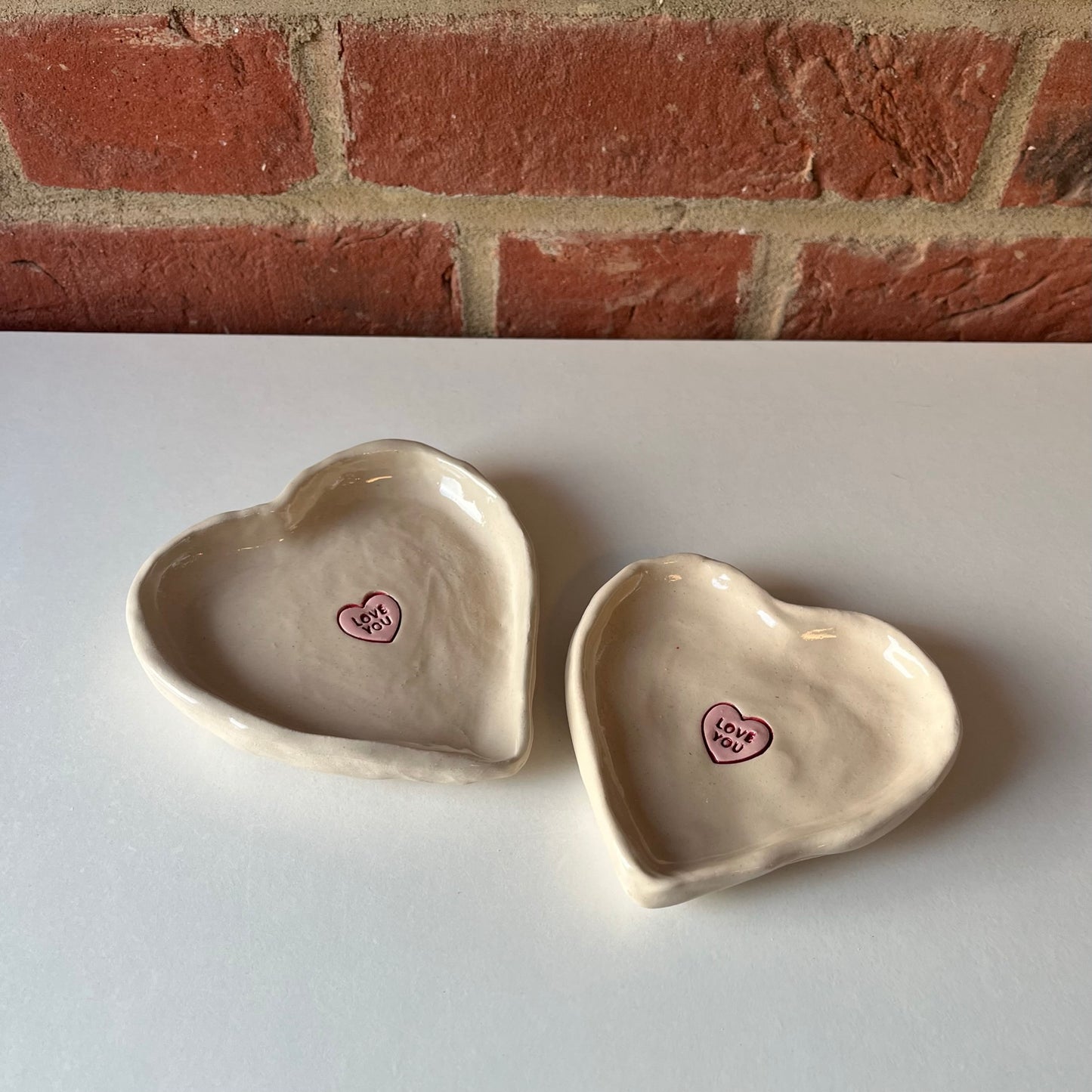 Pink Love Hearts Trinket Dish