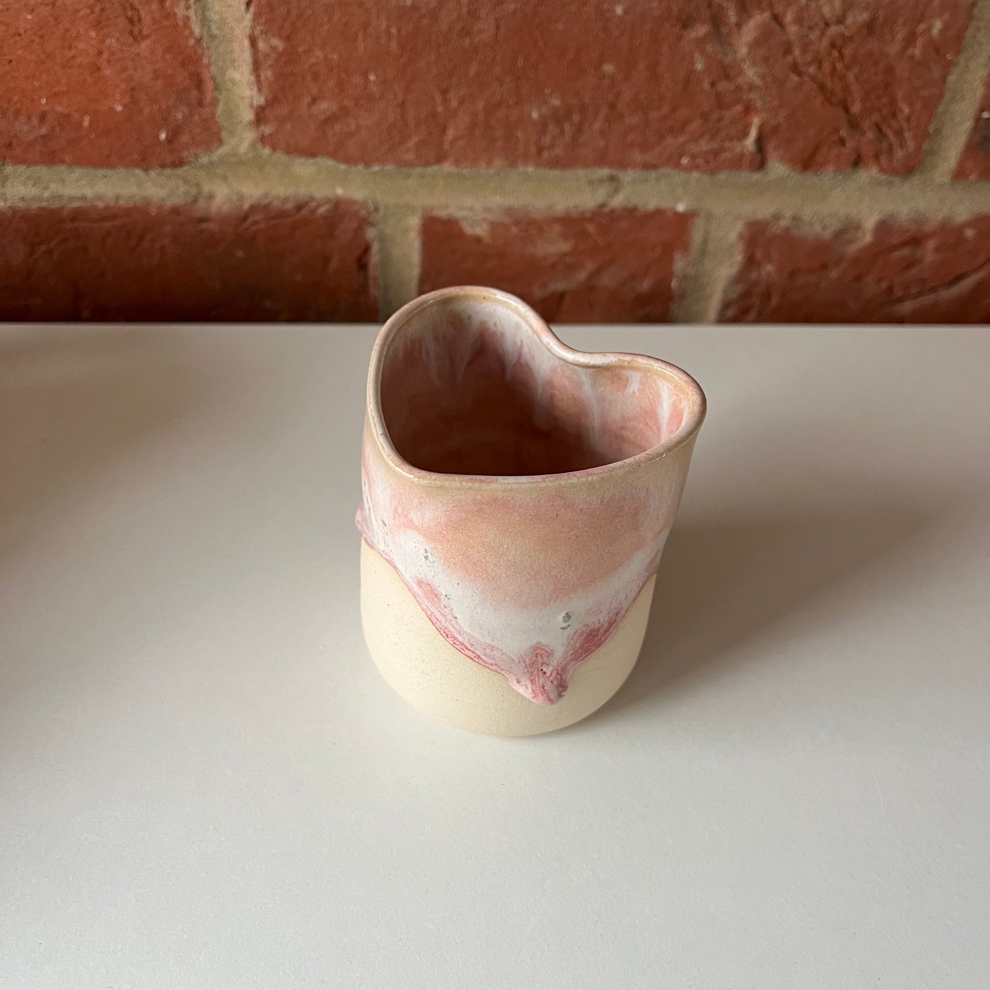 Imperfect Peach Heart Espresso Cup