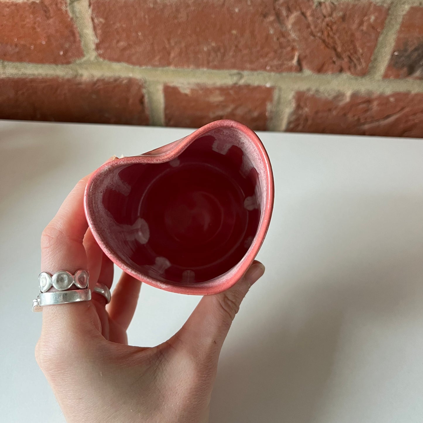 Raspberry Heart Espresso Cup