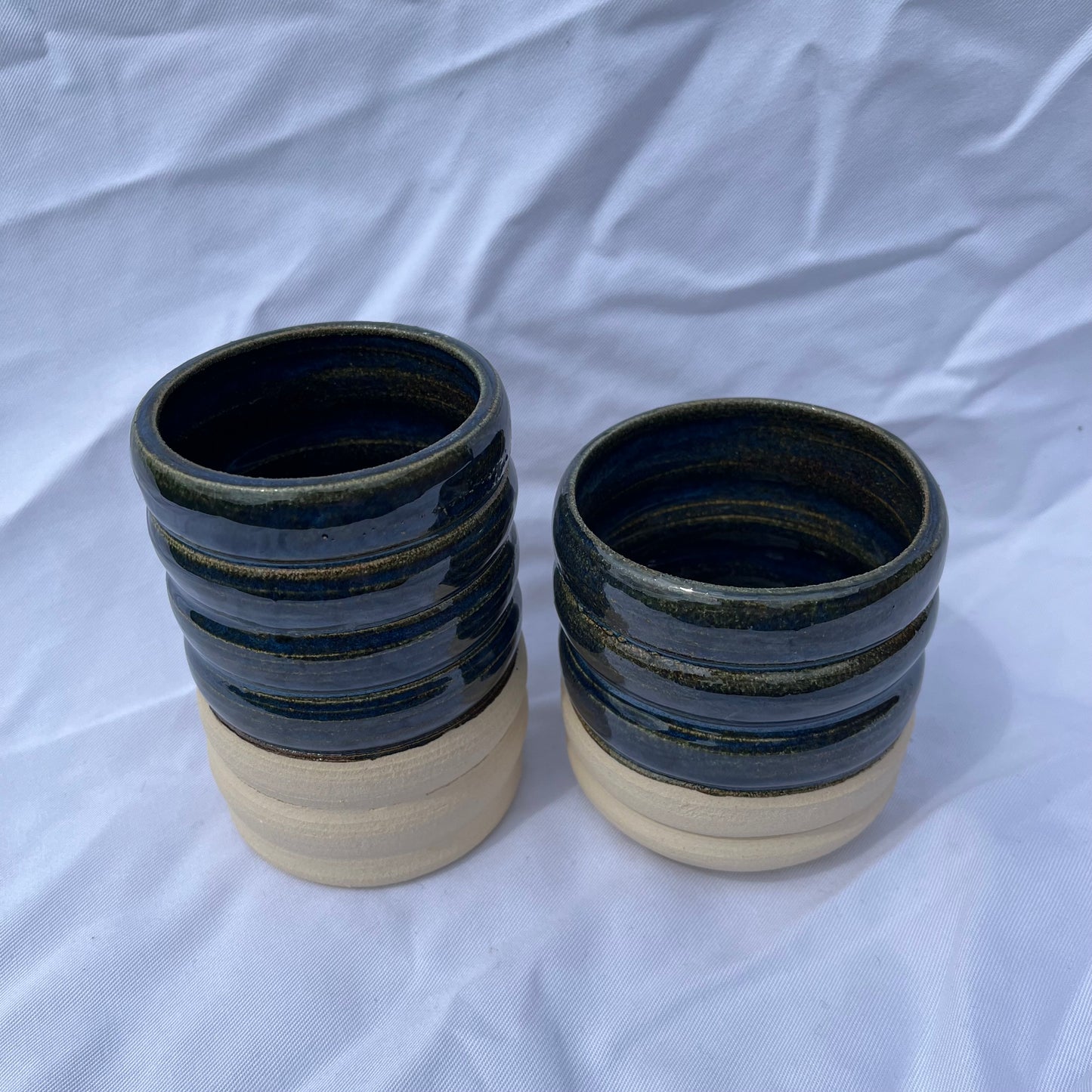 Blue glazed Smoothie cup tester