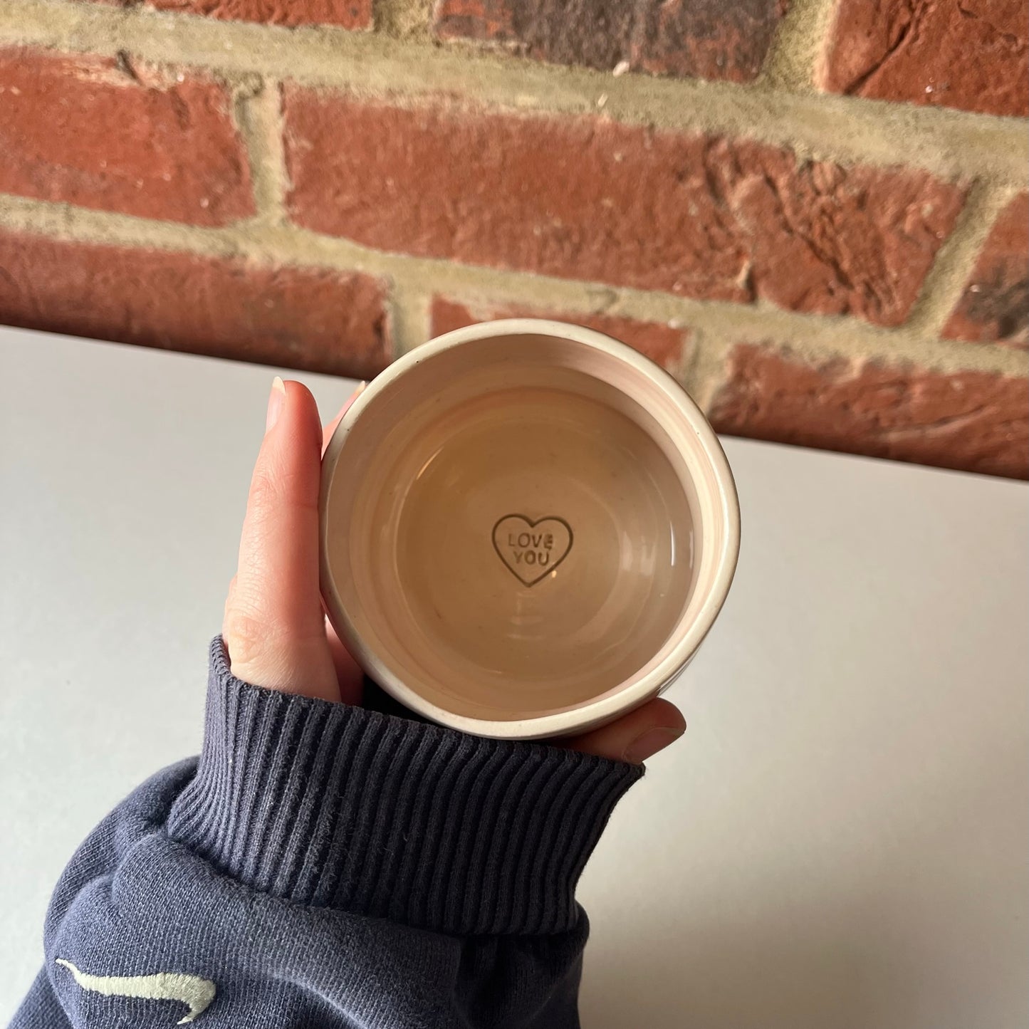 Lilac Swirl 'Love You' Espresso Cup