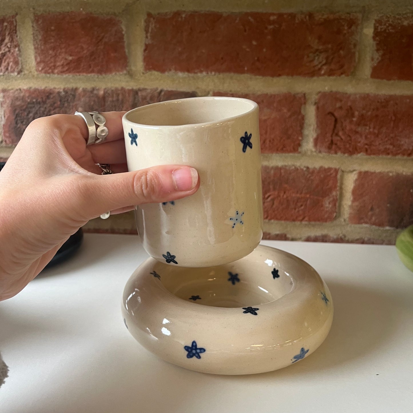 Starfish bubble cup and saucer