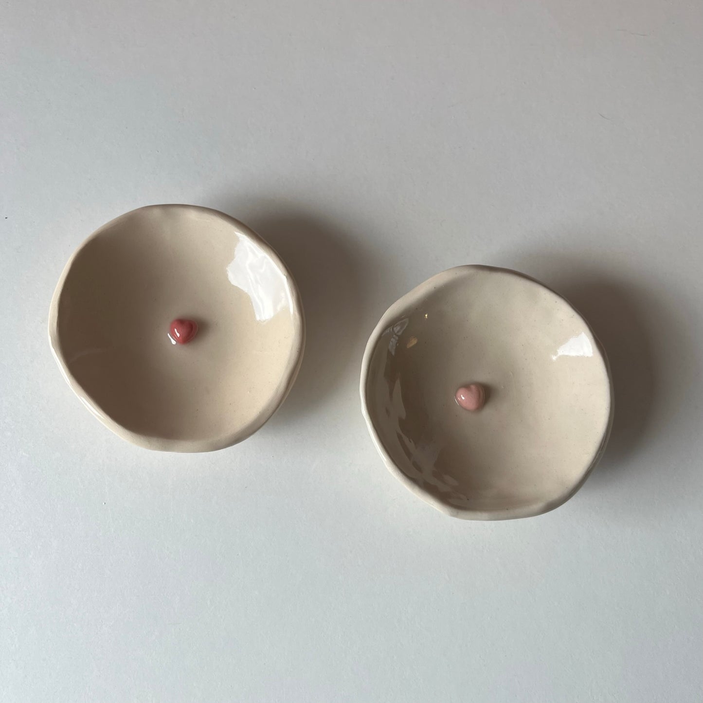 circular puffy heart trinket dish