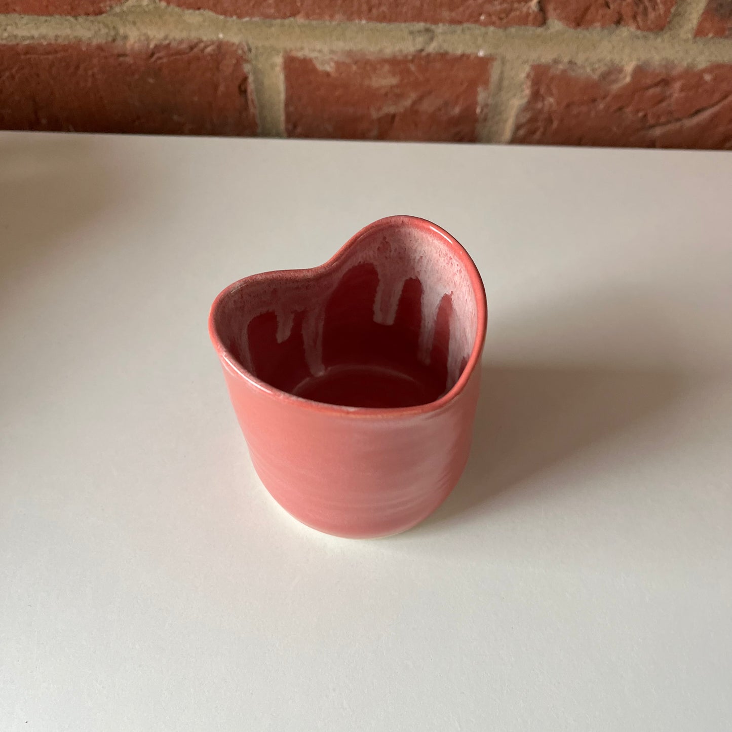 Raspberry Heart Espresso Cup