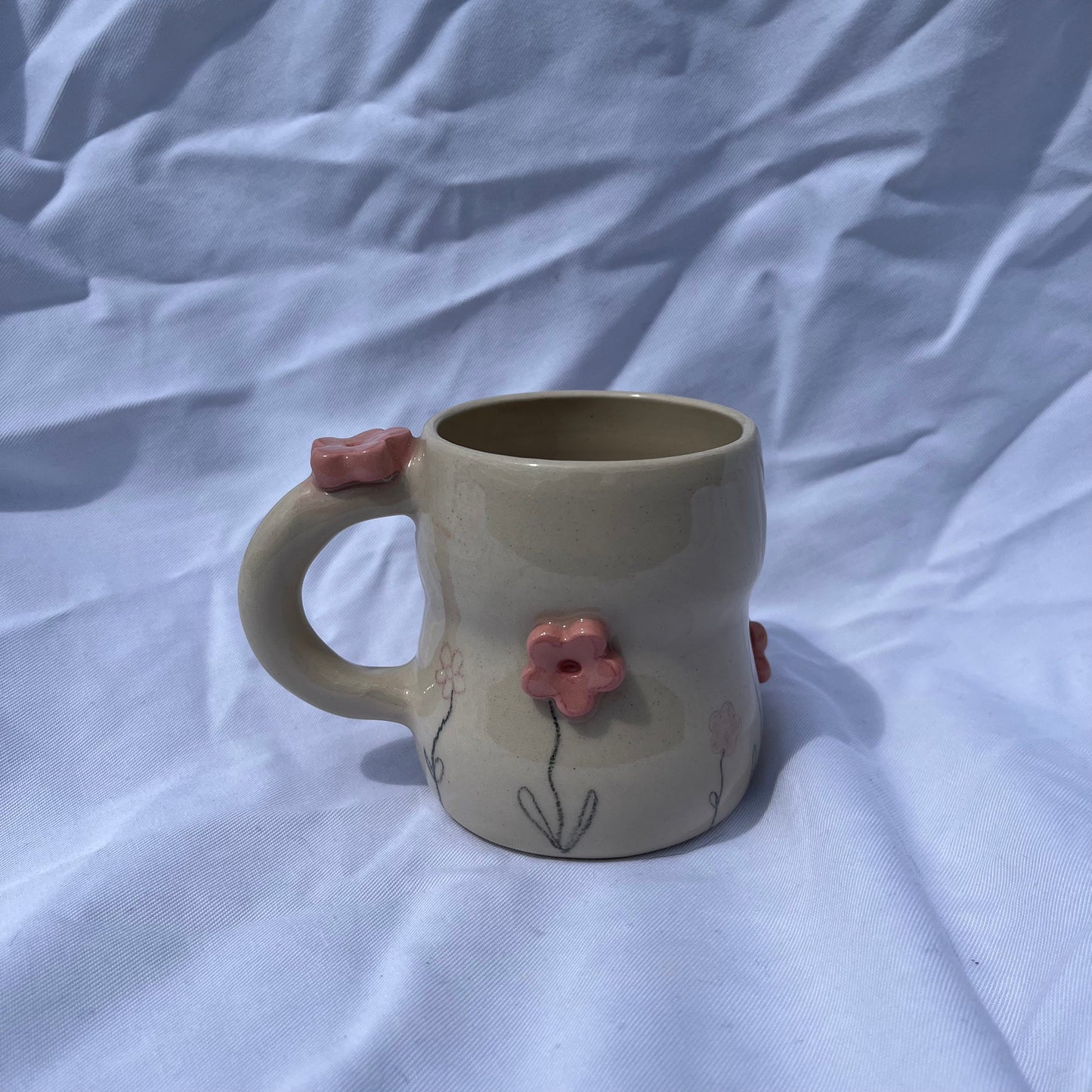Imperfect flower mug