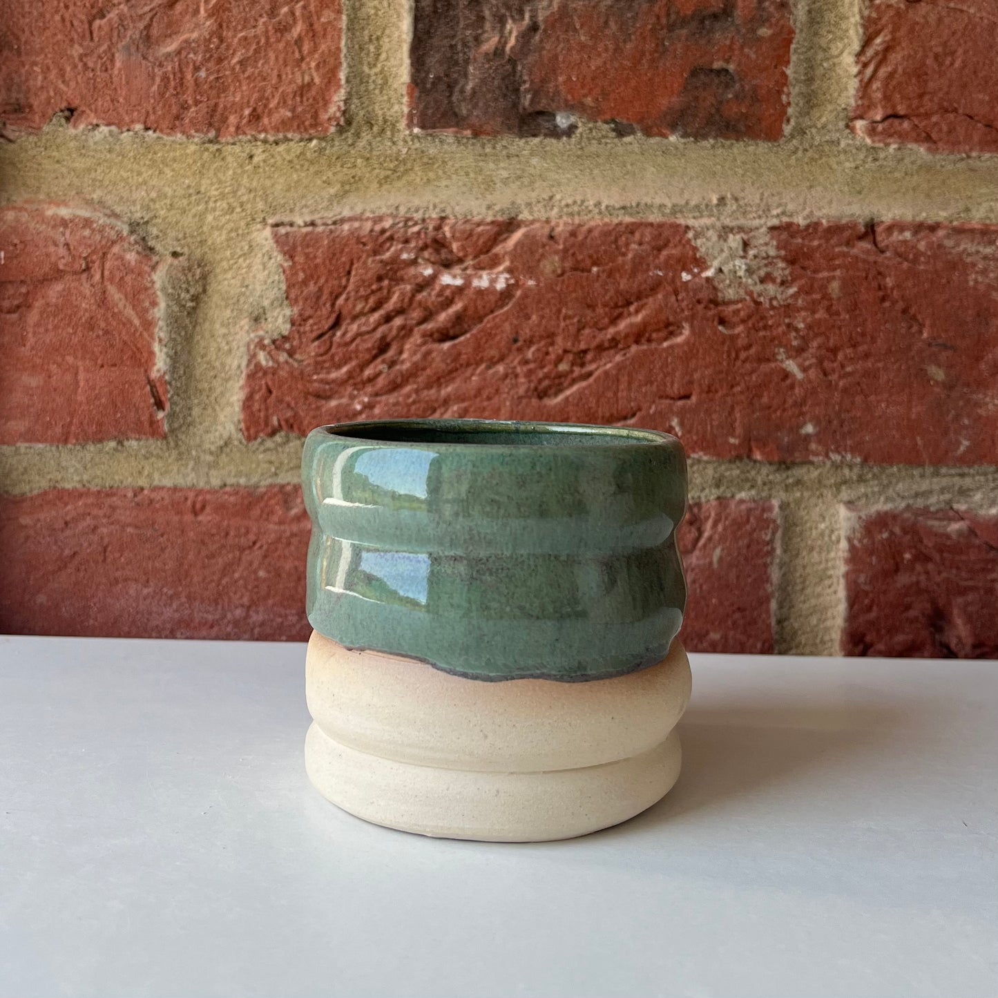 Slightly imperfect Kiwi Green Espresso Cup