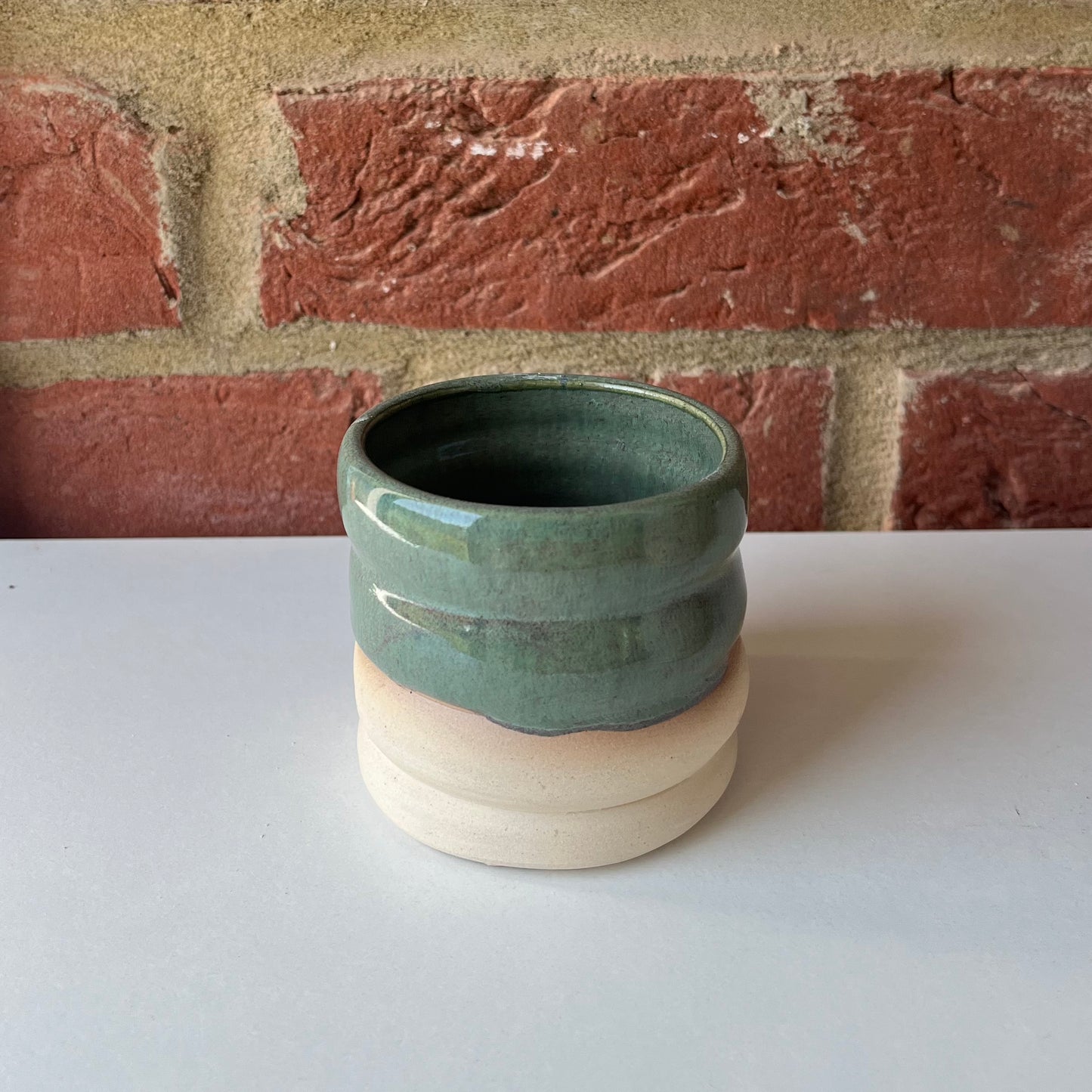 Slightly imperfect Kiwi Green Espresso Cup