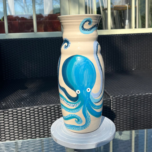 Turquoise Octopus vase