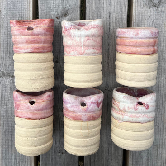 Pink glaze testers