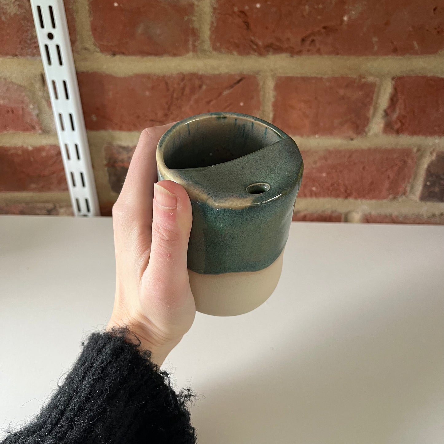 Green ‘to-go’ sample cup