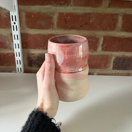 Sample pink swirly large cup