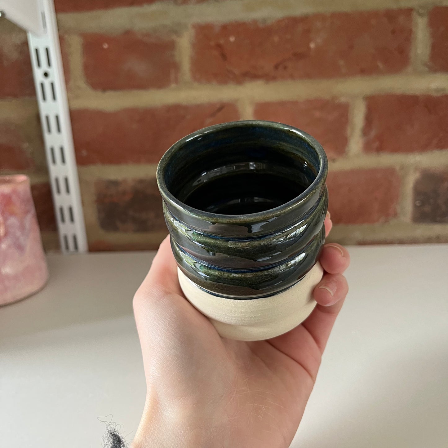 Midnight blue bubble espresso sample cup