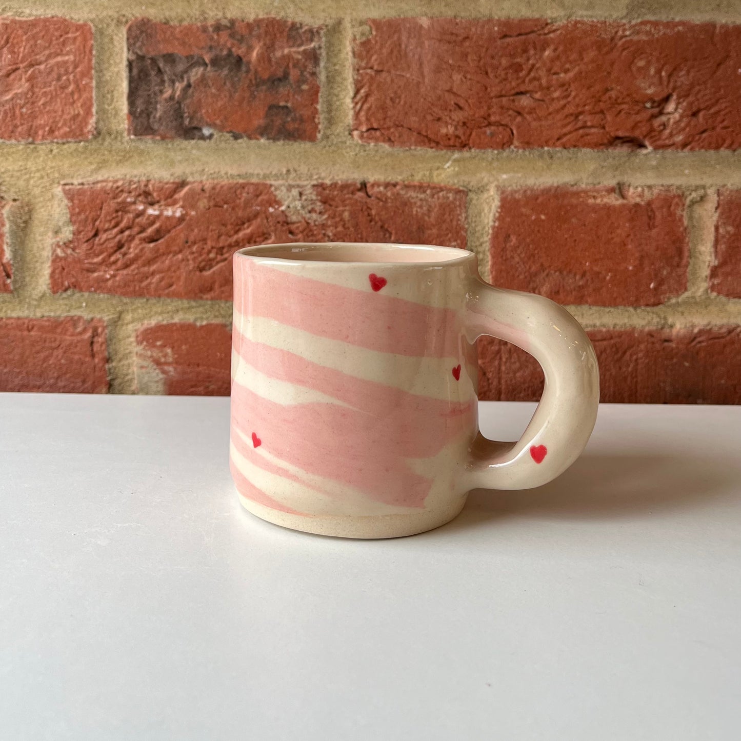 Pink swirly heart mug WITH ‘love you’