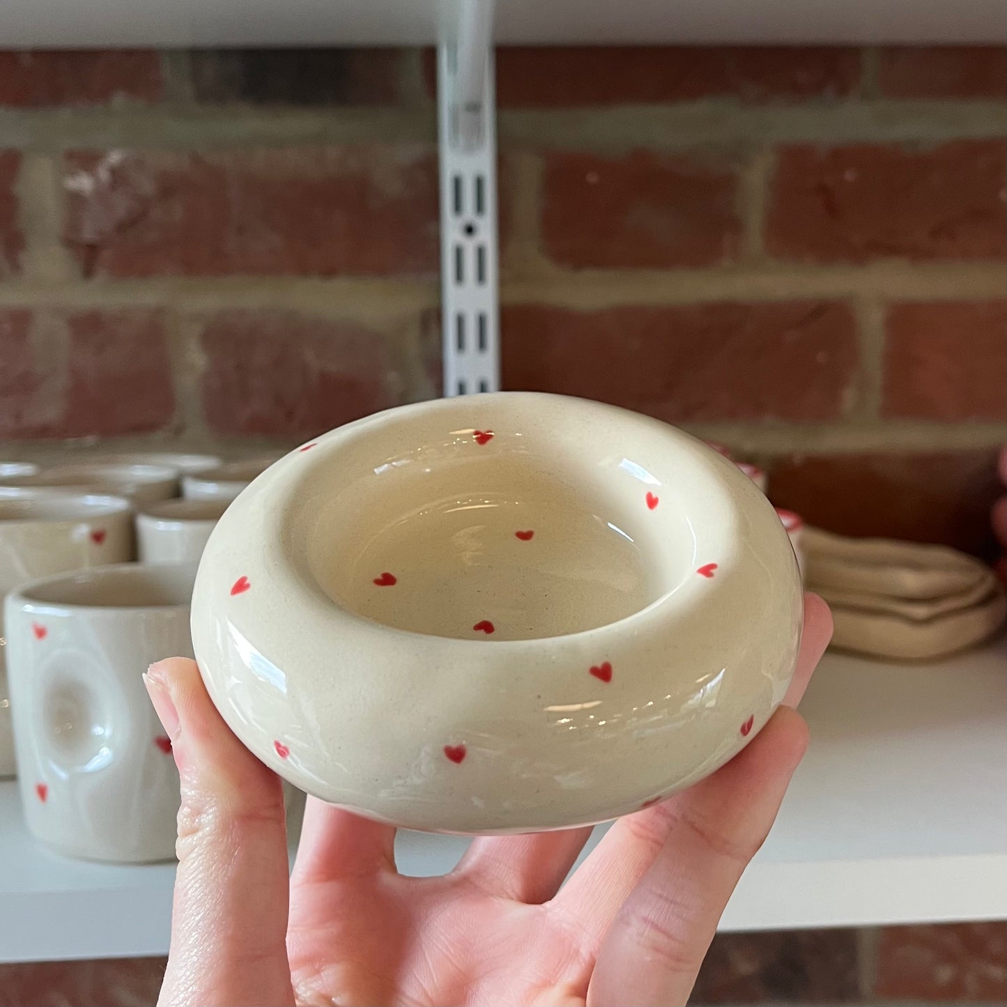 Heart doughnut trinket Wheely Good Ceramics