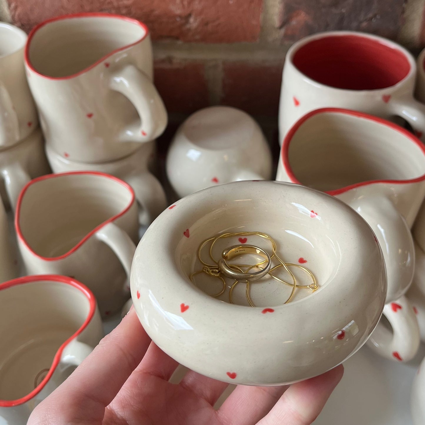 Heart doughnut trinket Wheely Good Ceramics