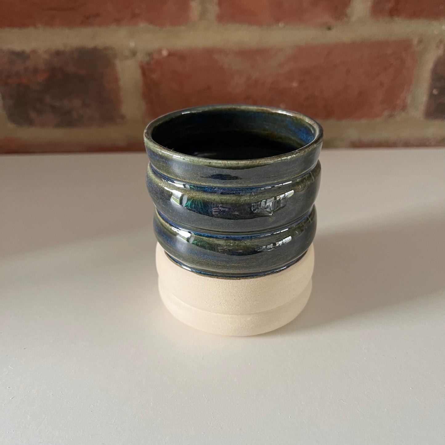 Midnight blue bubble espresso sample cup